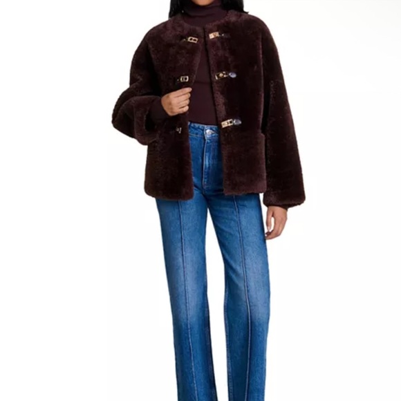 Maje Rich Brown Teddy Jacket! NWOT 36/US4 - Picture 2 of 12